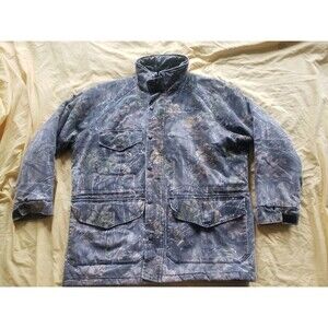 Vintage Clarkfield Camo Hunting Jacket Coat Quilt Lined USA Made Men Size L/XL